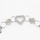 40" Silver Diamante Chain with Heart Buckle and Flowers Design Waist Chain Belts For Women Fashion  Accessory
